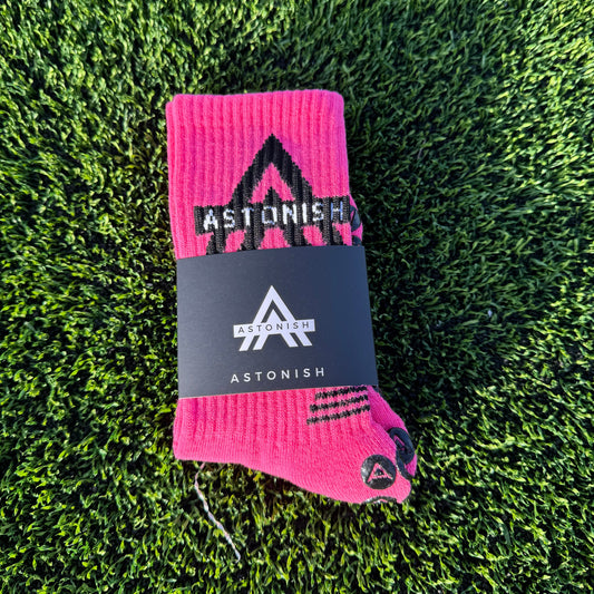 Pink Astonish Grip Socks