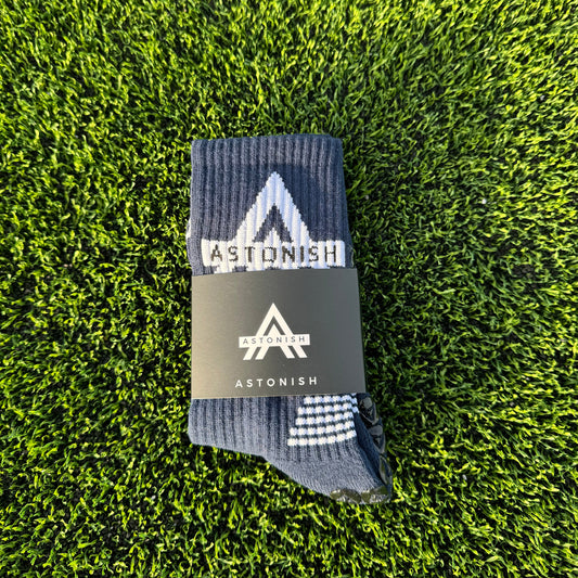 Blue Astonish Grip Socks