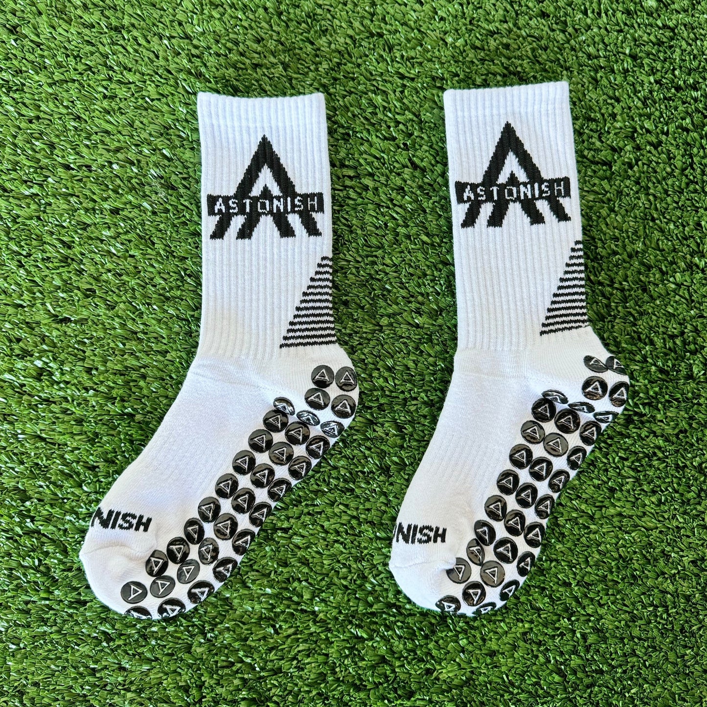 White Astonish Grip Socks