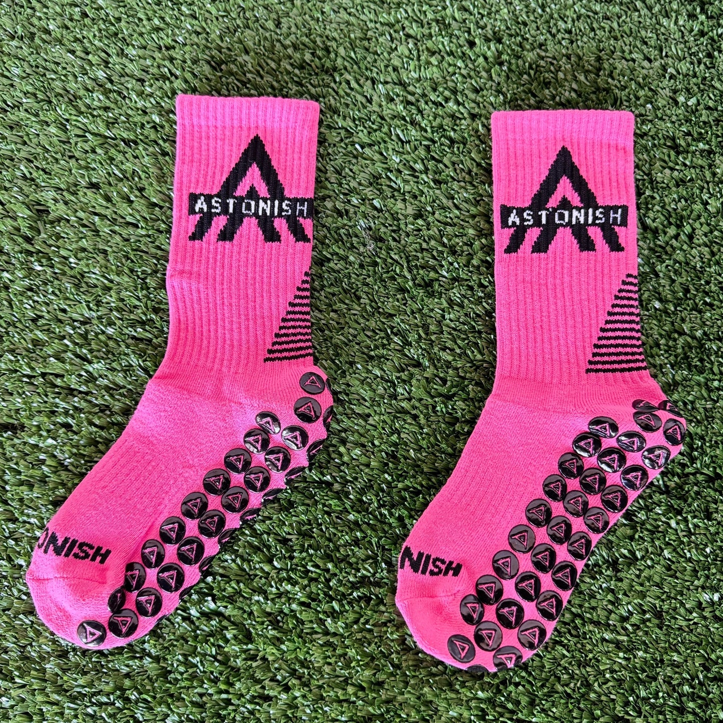 Pink Astonish Grip Socks