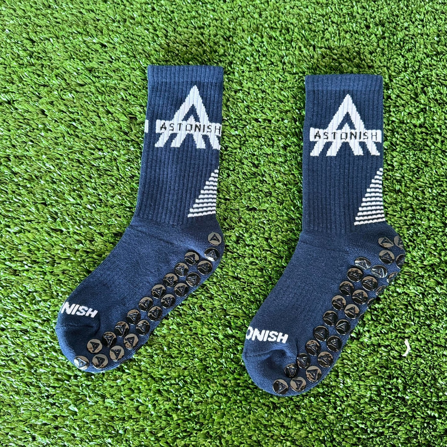 Blue Astonish Grip Socks